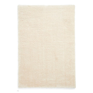 Lux Plain Plush Super-Soft Silky Shimmer Polyester Shaggy Cream Rug-Think Rugs-Rug Love - The Most Loved Rug Store